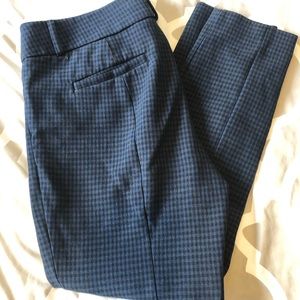 Loft cropped plaid work pant